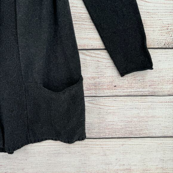 J. Jill PureJill Cashmere Blend Roll Neck Cardigan Sweater‎ Women's S Gray - Picture 2 of 8